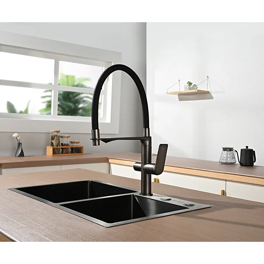 Смеситель DELINIA Нея с фильтром для кухни и гибким изливом 88780482 STLM-0886403 - Вид №10