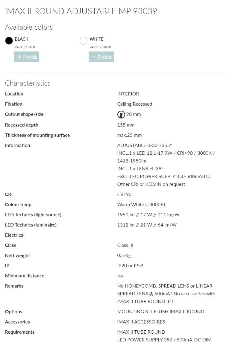 Регулируемый светодиодный прожектор Deltalight iMAX ARCH-00010169 - Вид №12