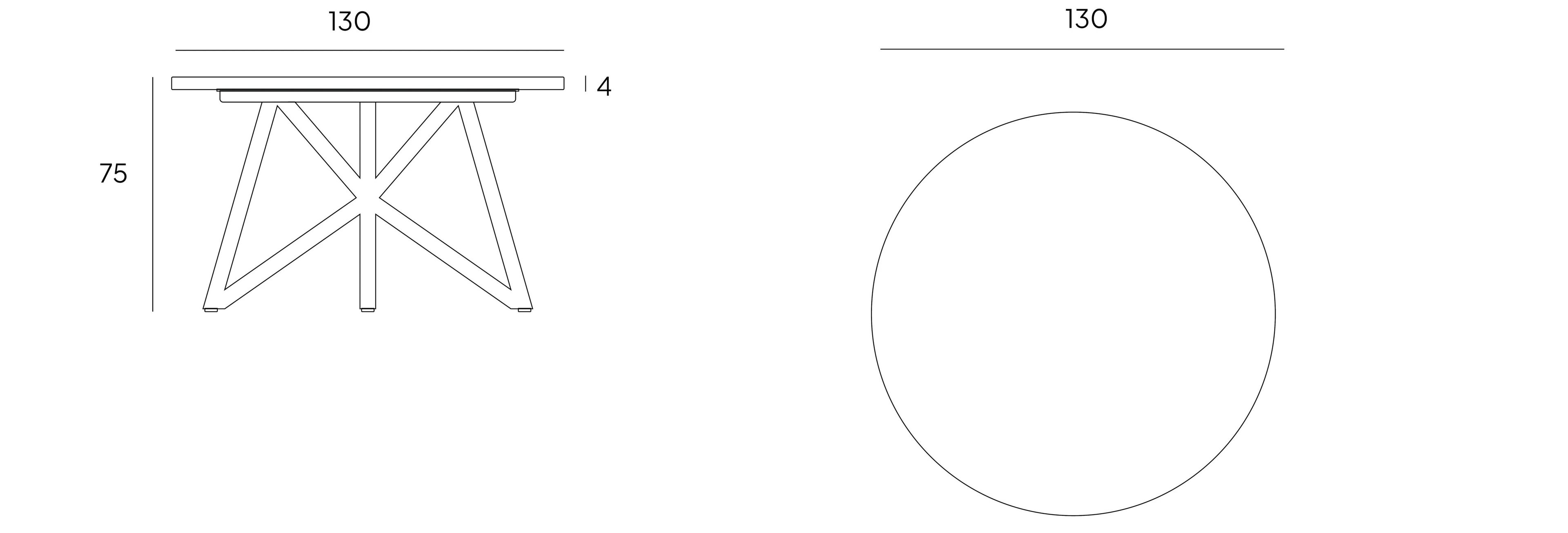 Круглый стол для сада в пеперино VELTHA® Uni ARCH-00066981 - Вид №10