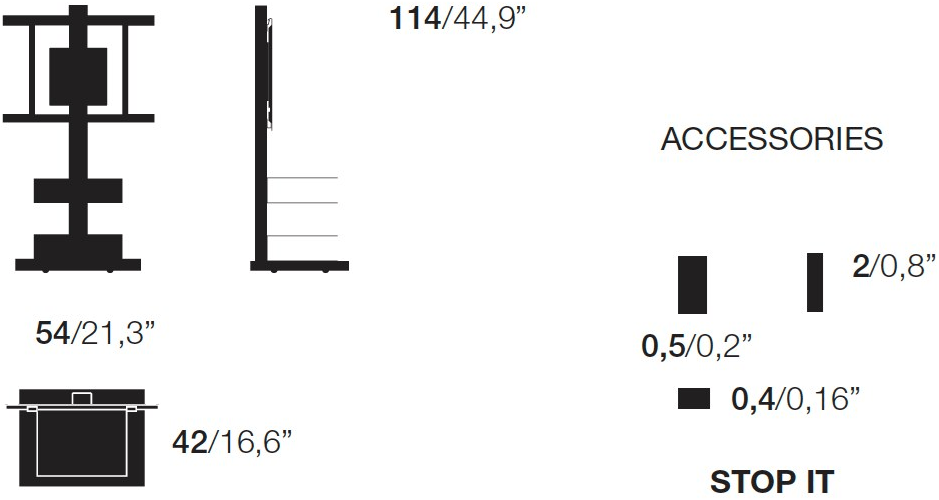 Opinion Ciatti Монитор / подставка под телевизор из нержавеющей стали Ptolomeo sun-id-1387396 - Вид №4