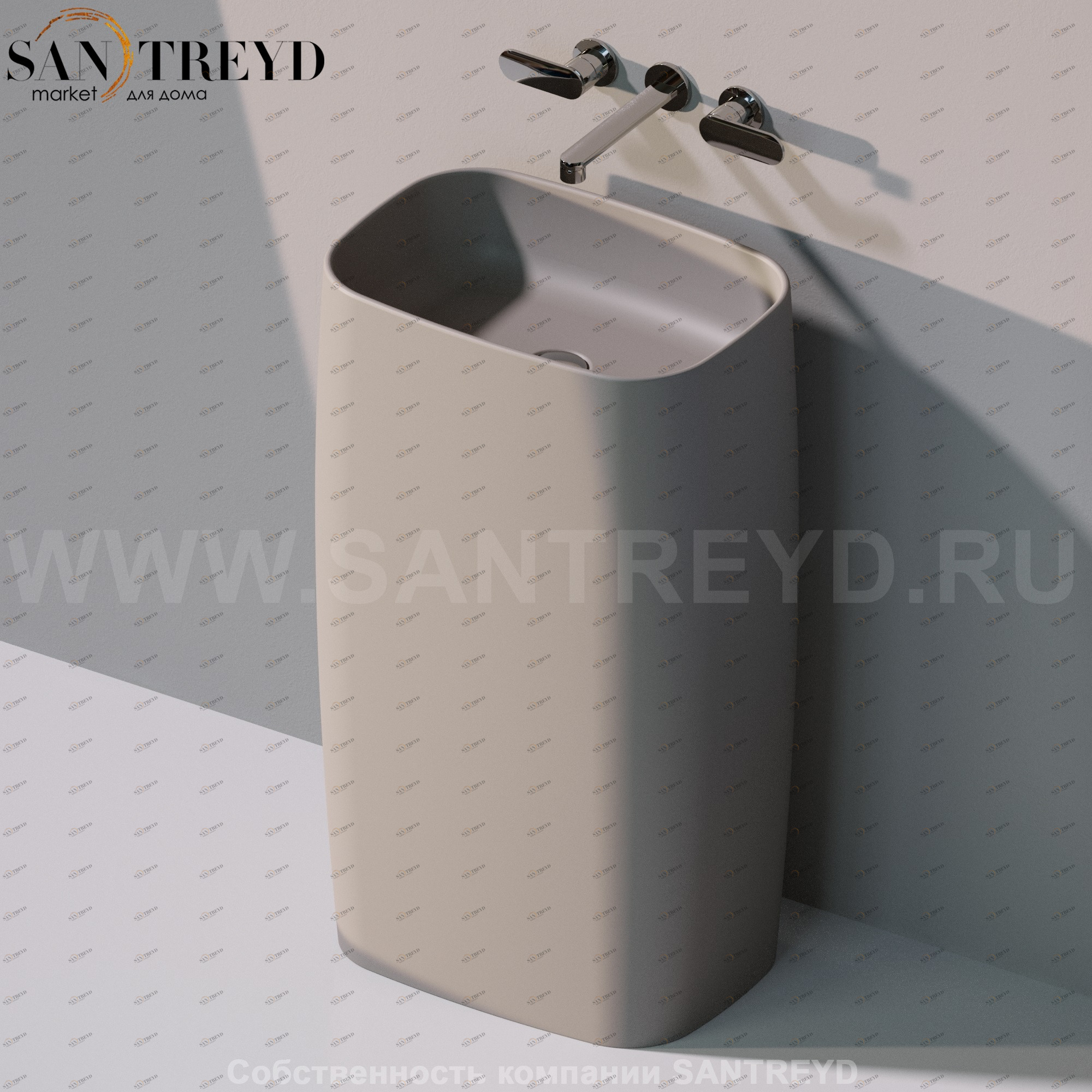 FG52P1019 Напольная раковина стоящая прямоугольная Ceramica Flaminia Flag