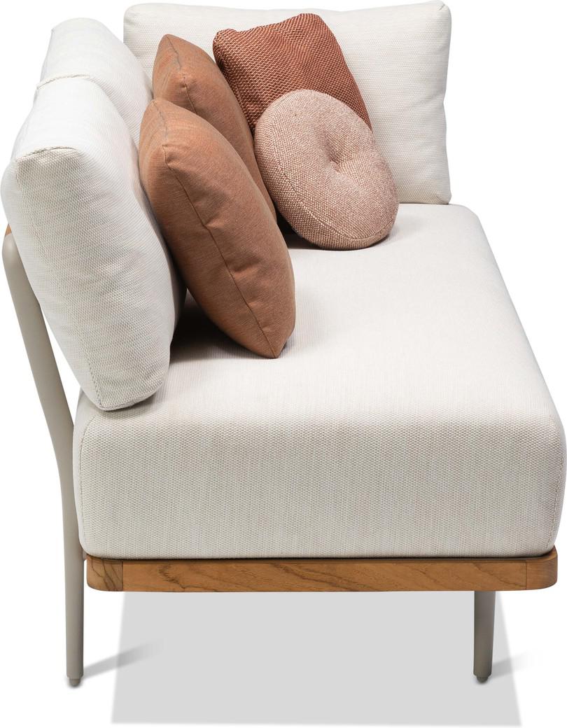 Левое угловое двойное сиденье кремень teak Manutti Flex MNST517 - Вид №2