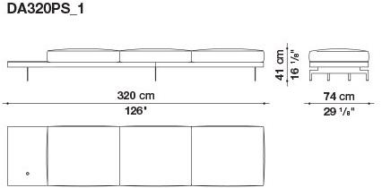B&B Italia 3-х местный тканевый диван с шезлонгом Dock sun-id-1355318 - Вид №117