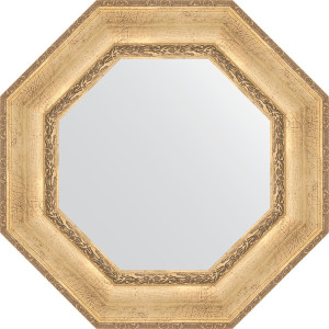 BY 7390 Зеркало в багетной раме - состаренное серебро с орнаментом 120 mm EVOFORM Octagon