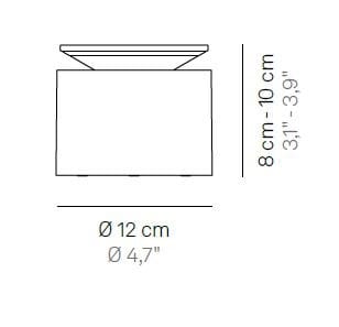 Перезаряжаемая алюминиевая настольная лампа с диммером Zafferano Push-Up ARCH-00066187 - Вид №12