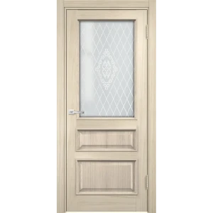 Дверь межкомнатная остеклённая с замком в комплекте Барселона 200x60 см ПВХ цвет дымчатый дуб