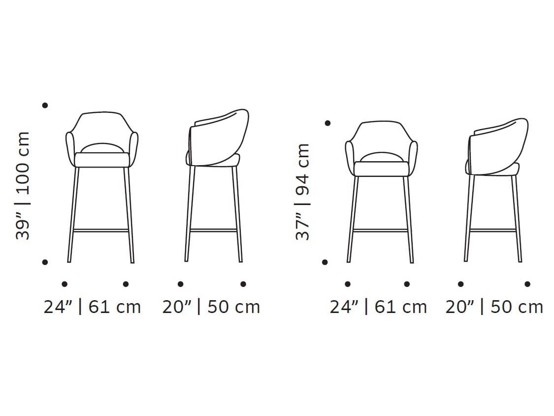 Тканевый мягкий стул с подлокотниками со спинкой Mambo Unlimited Ideas Grace ARCH-00067585 - Вид №10