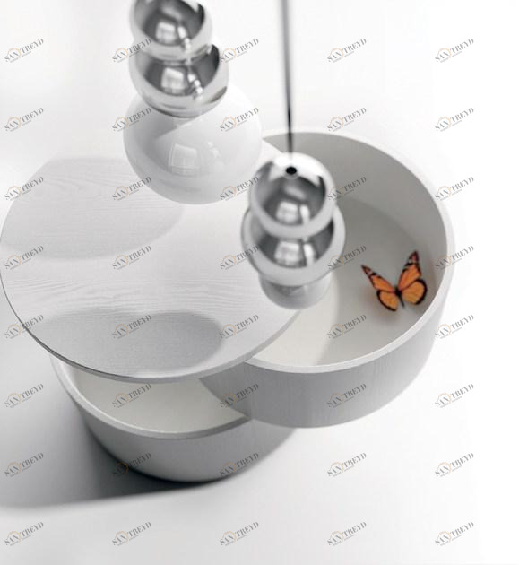 Caccaro Круглый деревянный журнальный столик с местом для хранения вещей sun-id-1461531