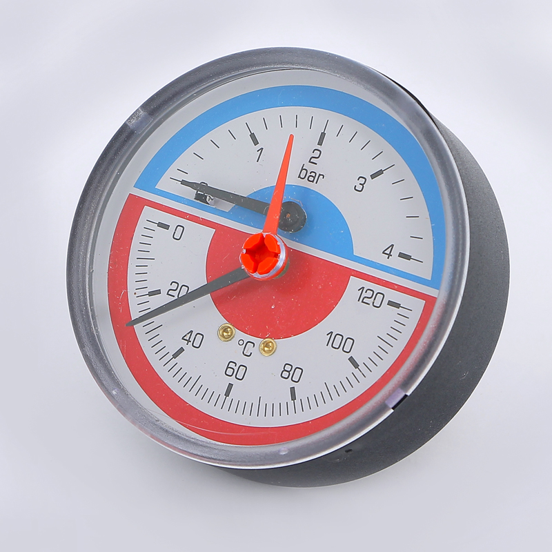 Термоманометр аксиальный с клапаном для монтажа/демонтажа EMMETI 4бар 120 град.C 00600012 - Вид №3