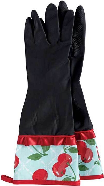 10558771 Jessie Steele Набор из 2 перчаток "Вишни" (черные) Резина 