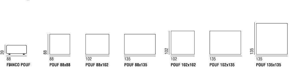 Verzelloni Съемный тканевый пуф Joe sun-id-1444427 - Вид №6