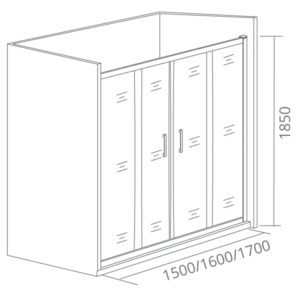 Santreyd Makiato - раздвижное душевое ограждение с двумя дверями 84541160 STLM-0051710 - Вид №5