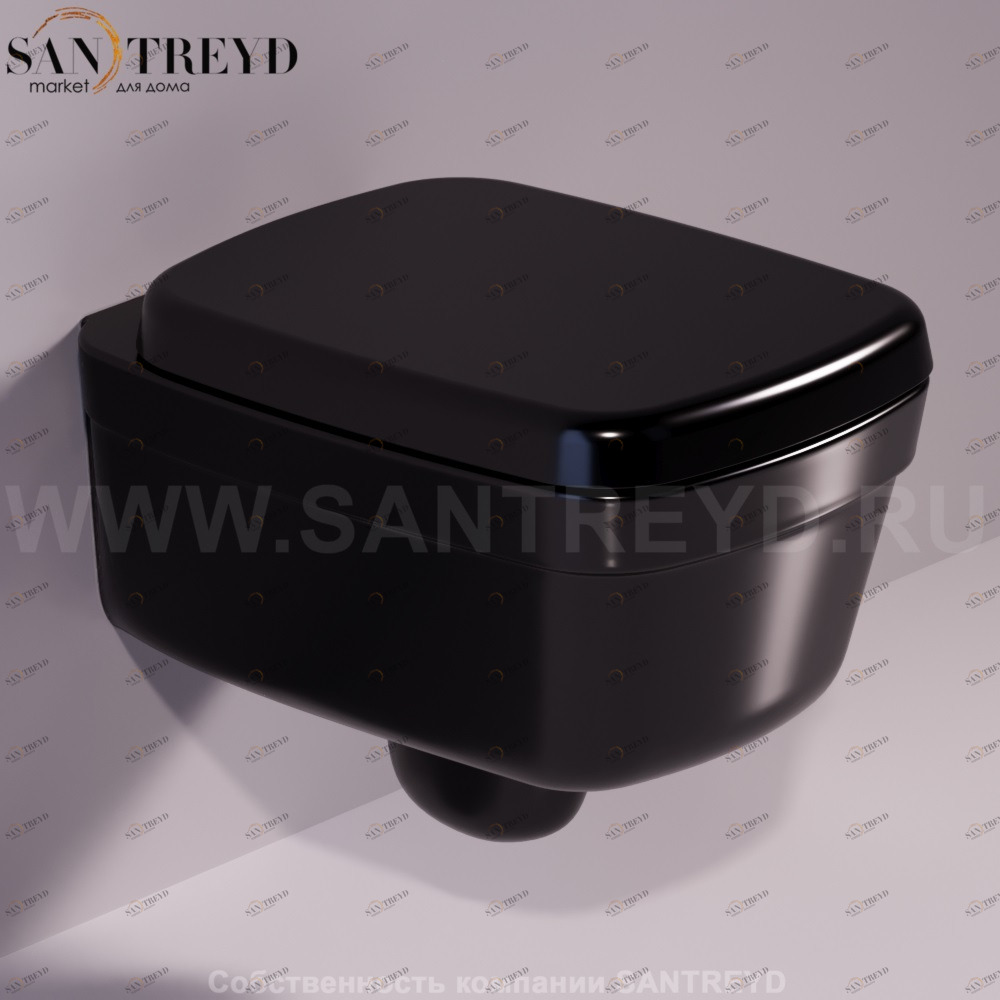 EVO18NERO Подвесной унитаз настенный Черный Simas Evolution Италия