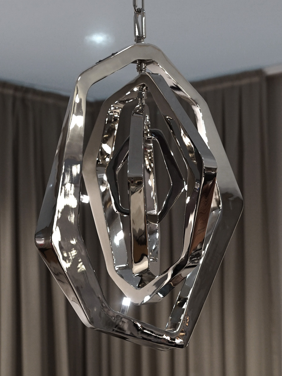 Подвесной светильник Hardy nickel от Delight Collection P68020M-7 nickel DELIGHT ДИЗАЙНЕРСКИЕ 243785 Никель  - Вид №3