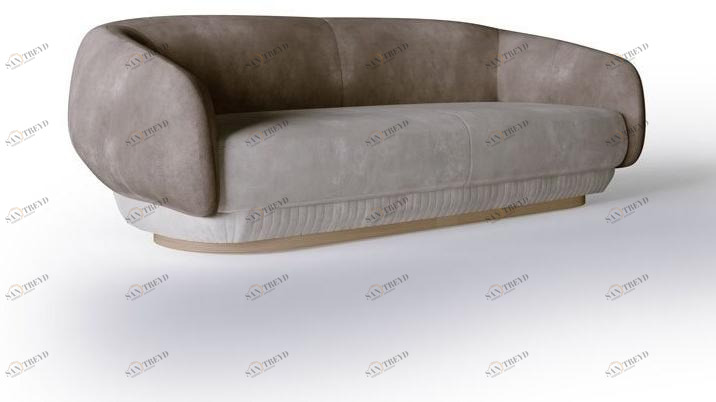 Carpanese Home 3-х местный диван из нубука Contemporary Moon 3p