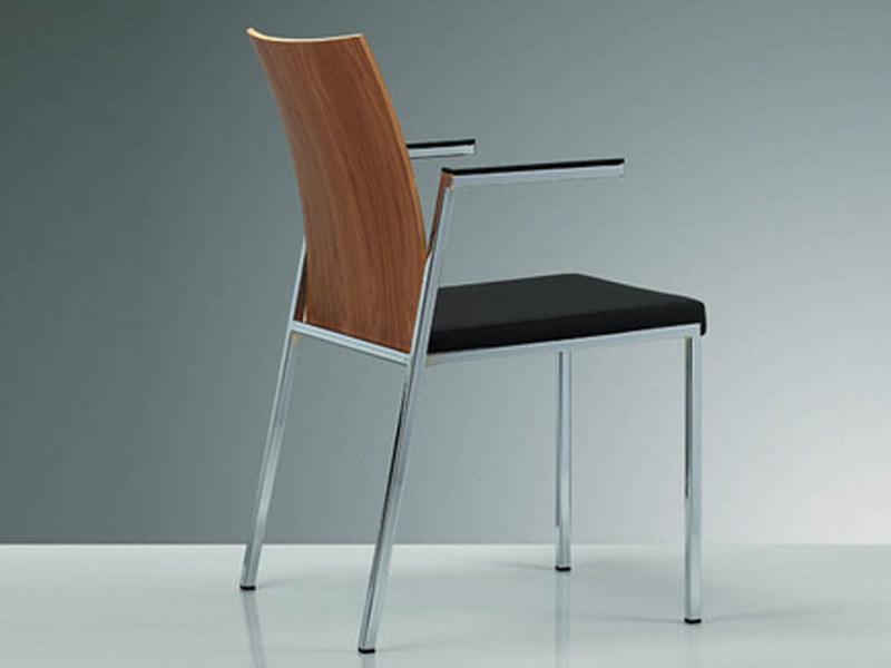 Brunner Штабелируемое кресло для ожидания из кожи с подлокотниками Milano sun-id-1403088 - Вид №2