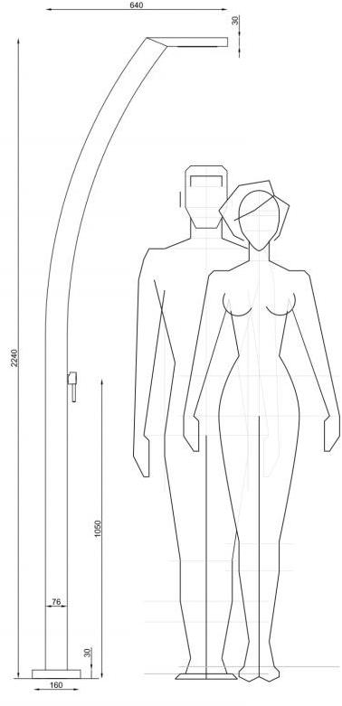 Inoxstyle Летний душ из нержавеющей стали Yacht 01019 l - Вид №8