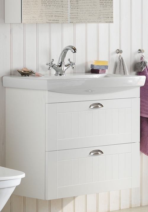 1751425 Life 700 M Шкаф Для Умывальника И Передняя Рама Ящика ... Hafa  Белый  - Вид №1