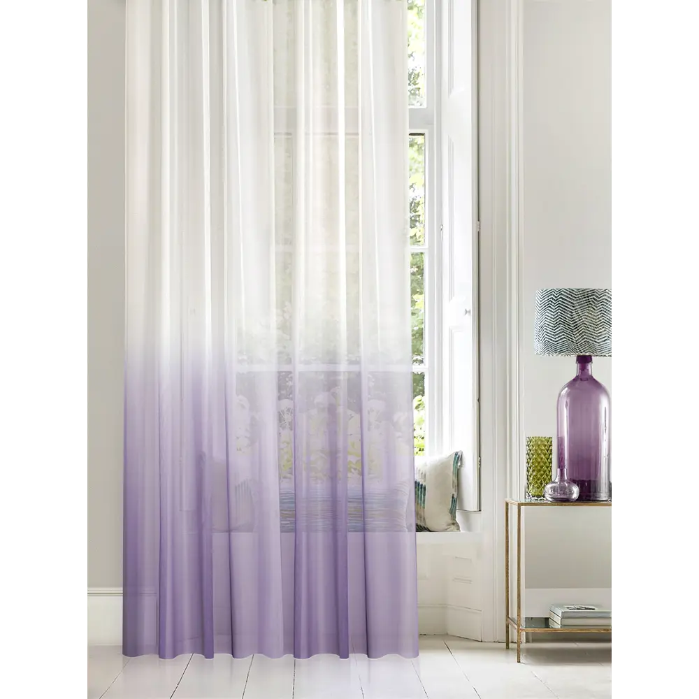 Тюль на ленте Париж 300x280 см цвет сиреневый MIAMOZA STLM-2115714 - Вид №9