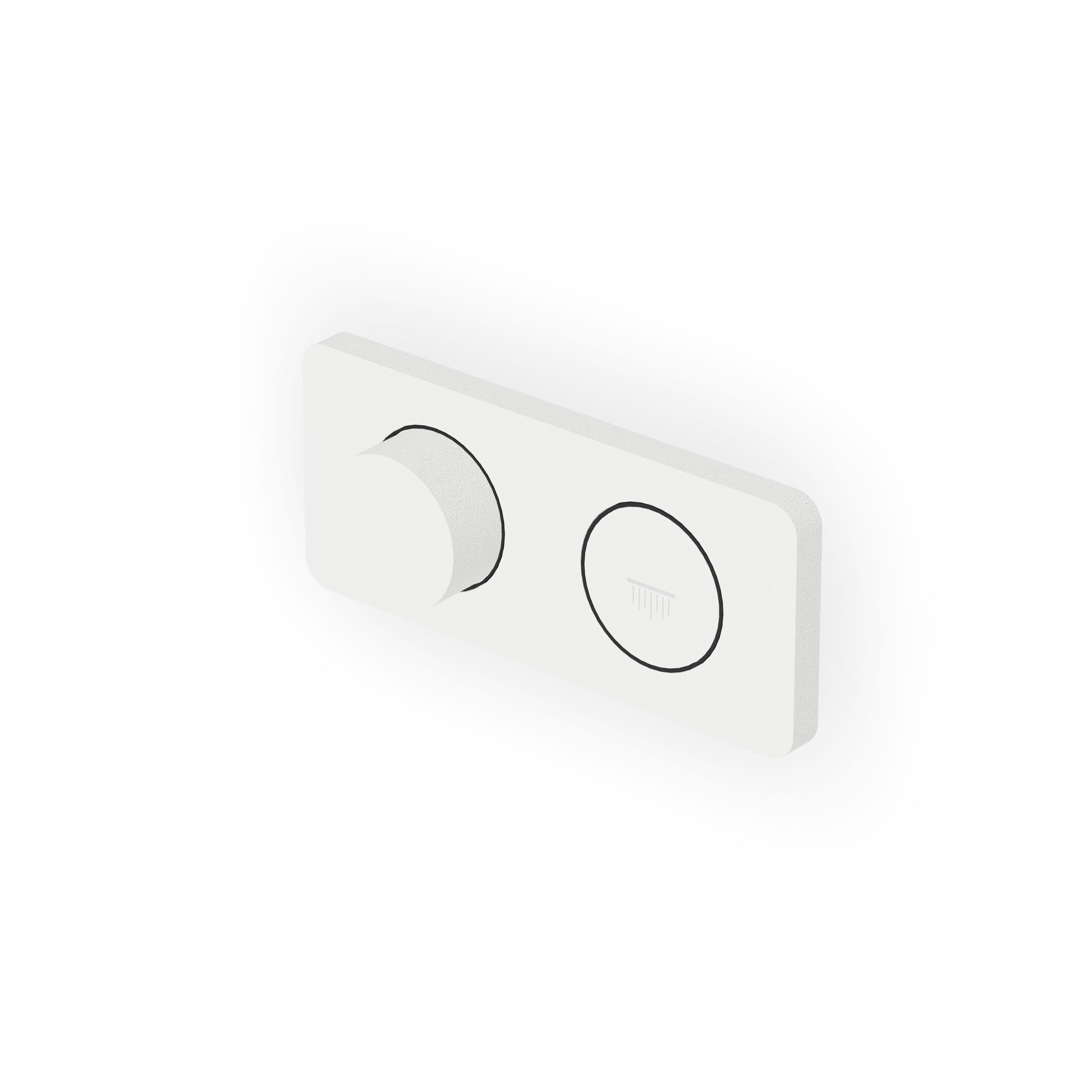 Термостатический смеситель для душа с 2 отверстиями и пластиной Zucchetti Hoop ARCH-00089904 - Вид №2