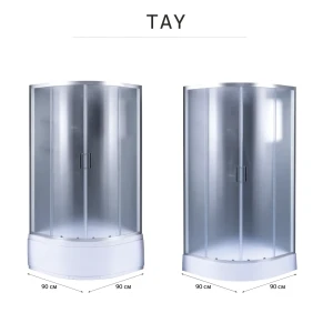 Душевая кабина Тей 1/4 низкий поддон 90x90 см