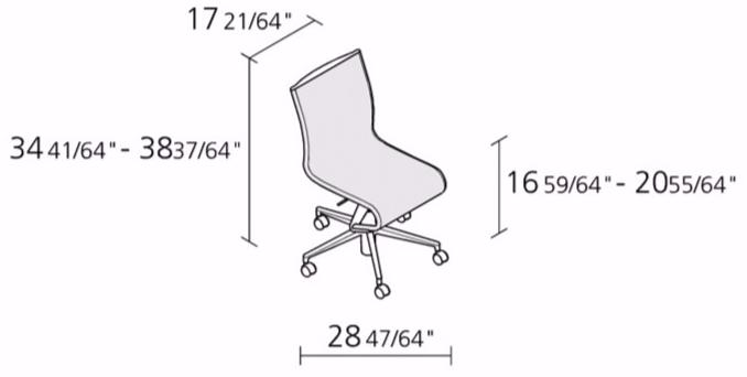 Alias Регулируемое по высоте вращающееся сетчатое офисное кресло на колесиках Frame sun-id-1408037 - Вид №1