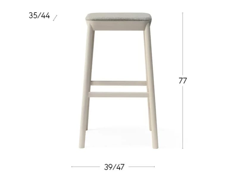Высокий стул из бука с мягким сиденьем Billiani ARCH-00039062 - Вид №4