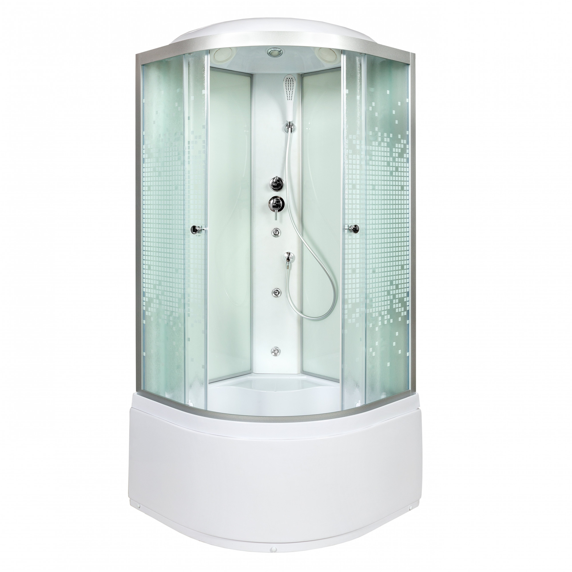 BМ1590 с гидромассажем BLACK Душевая кабина DETO Серия ВМ L 980 с гидромассажем