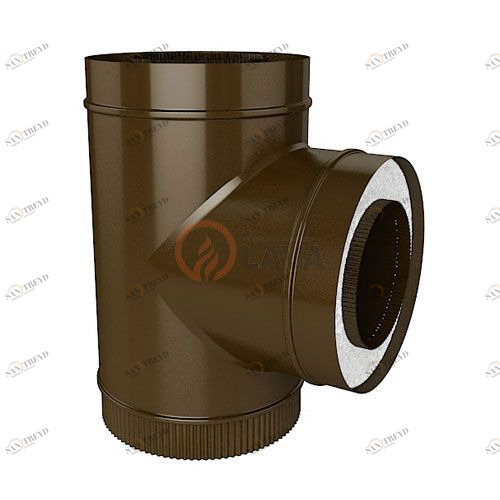 Сэндвич-тройник LAVA 200/300 мм. 90" коричневый (8017) 4342
