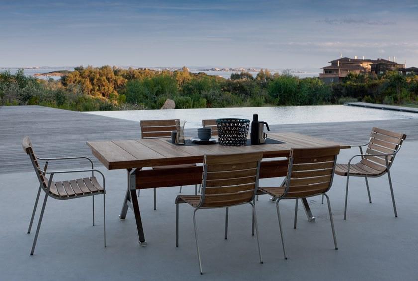 Unopiù Штабелируемый садовый стул из тикового дерева Equinox Sequat - Вид №4