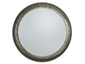 Круглое зеркало в рамке со встроенным освещением