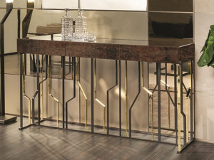 Деревянная прямоугольная консоль с ящиками