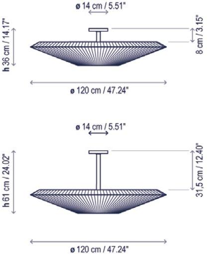 BOVER Потолочный светильник из метакрилата Siam sun-id-1413511 - Вид №6