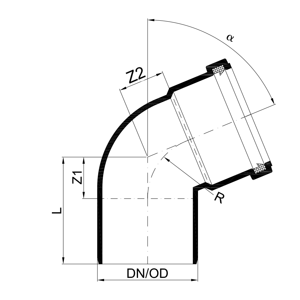 02533 Отводы Tece  - Вид №1