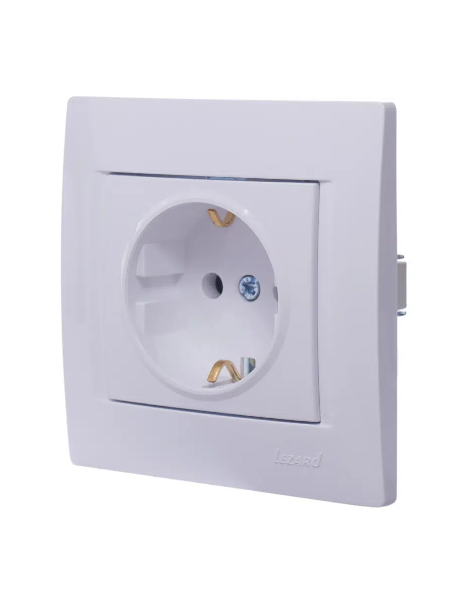 KARINA Розетка сз белый LEZARD 707-0288-122В - Вид №9