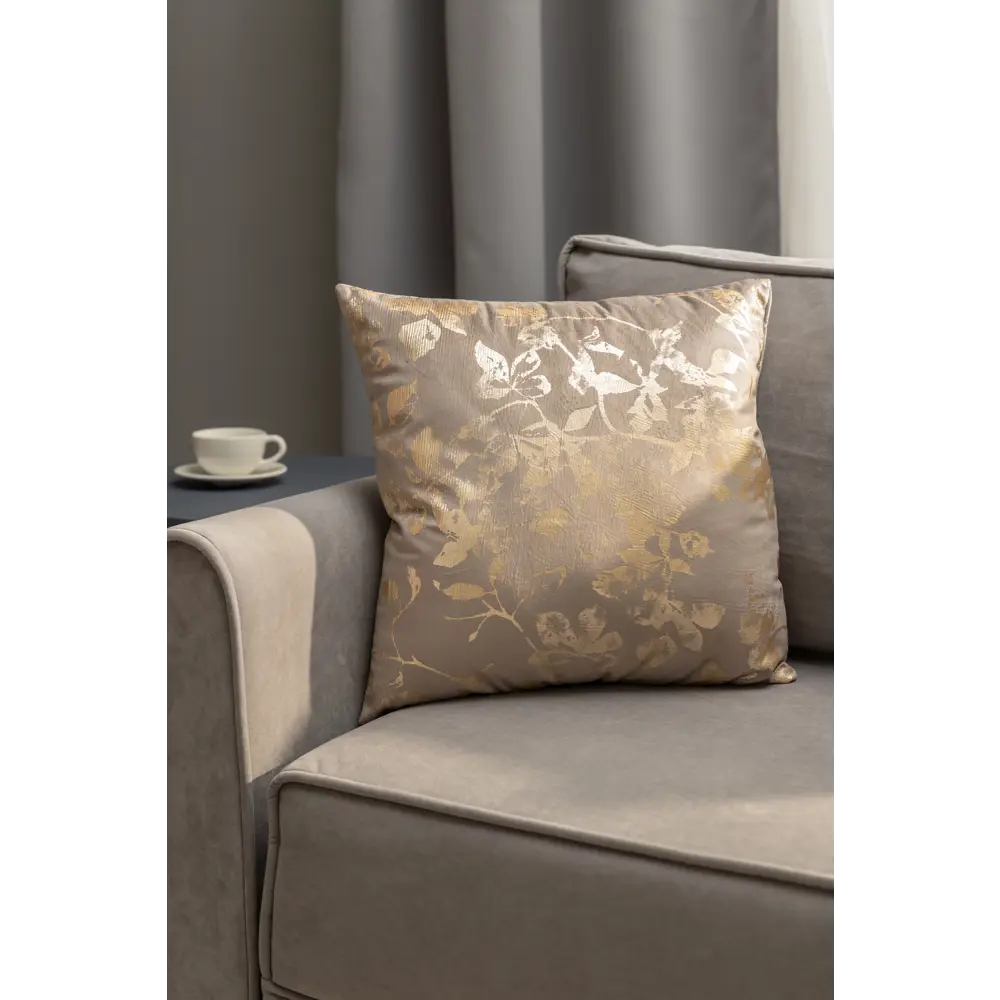 Подушка Seasons Seme бархат 45x45 см цвет серо-коричневый STLM-2126821 - Вид №3