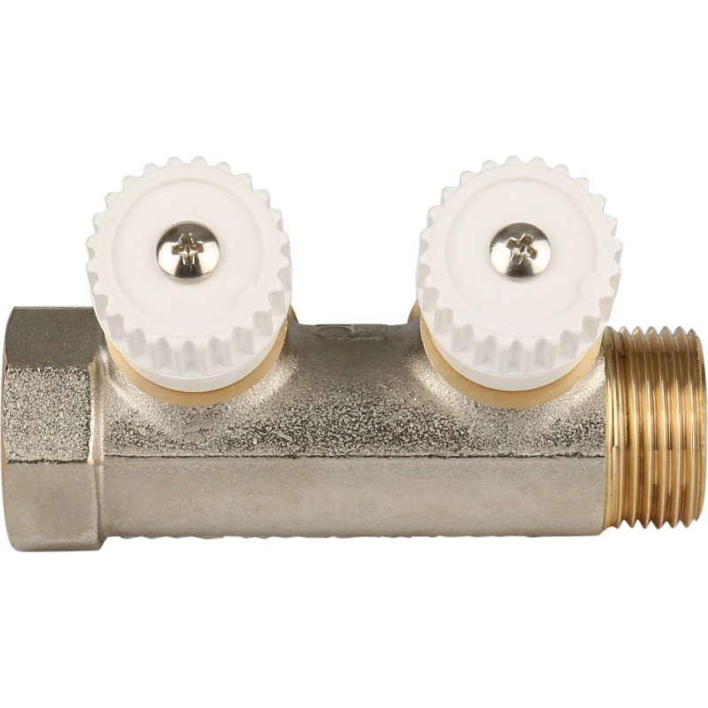 Коллектор 3/4" STOUT с вентилями на 2 выхода 3/4"ЕК SMB6851343402 - Вид №1