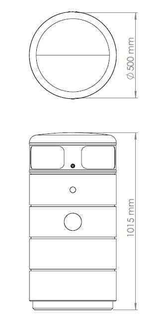 Наружные бетонные стойки для мусора для утилизации отходов ENCHO ENCHEV - ETE 128/235R ARCH-00023143 - Вид №2