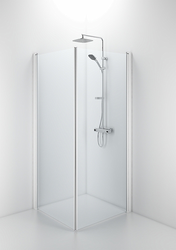 59900080 IFO Space прямая дверь SPVK, белые лакированные профили, прозрачное стекло с профилем ручки, SPVK 900 - Вид №2