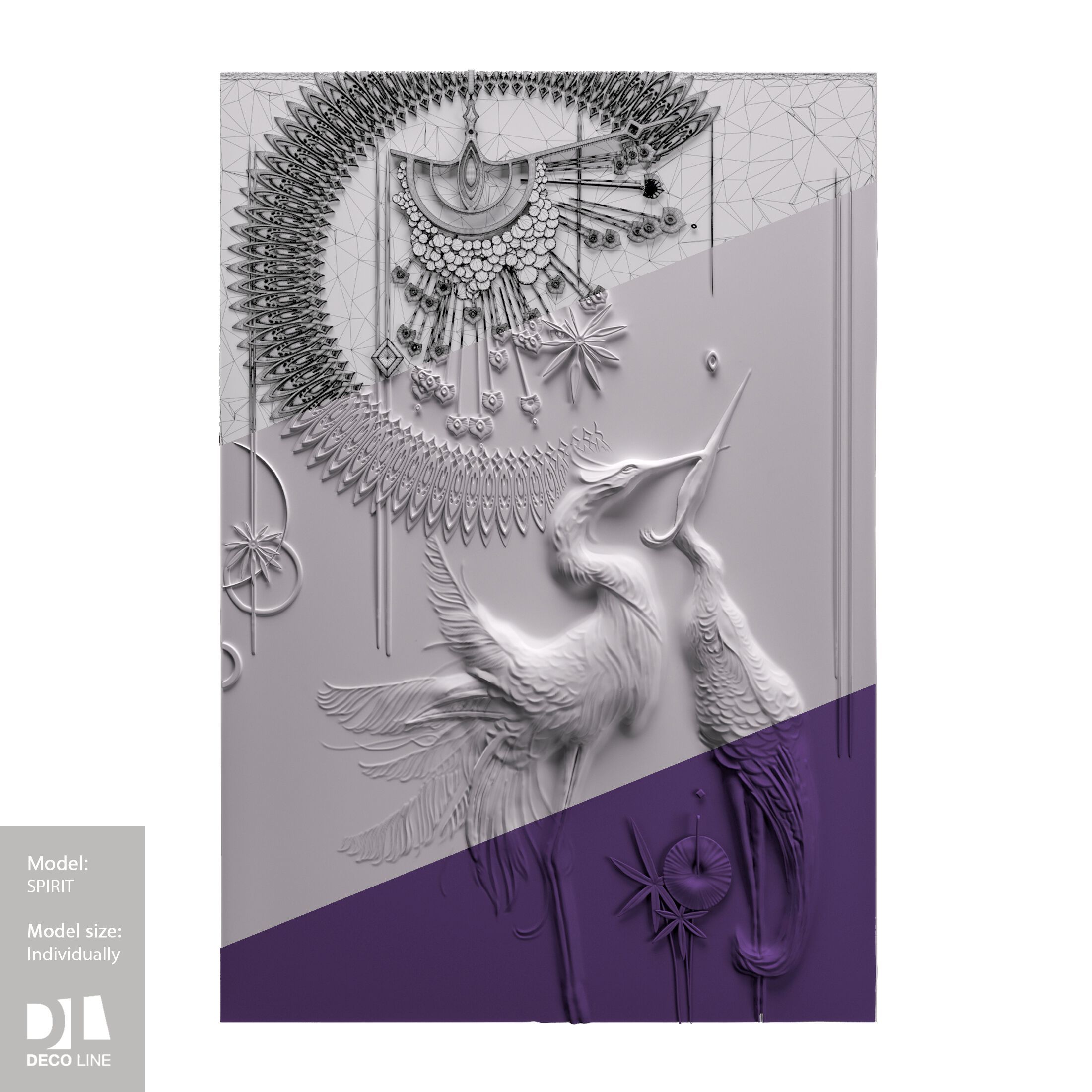 Трехмерная декоративная гипсовая панель WallDeco SPIRIT ARCH-00071657 - Вид №4