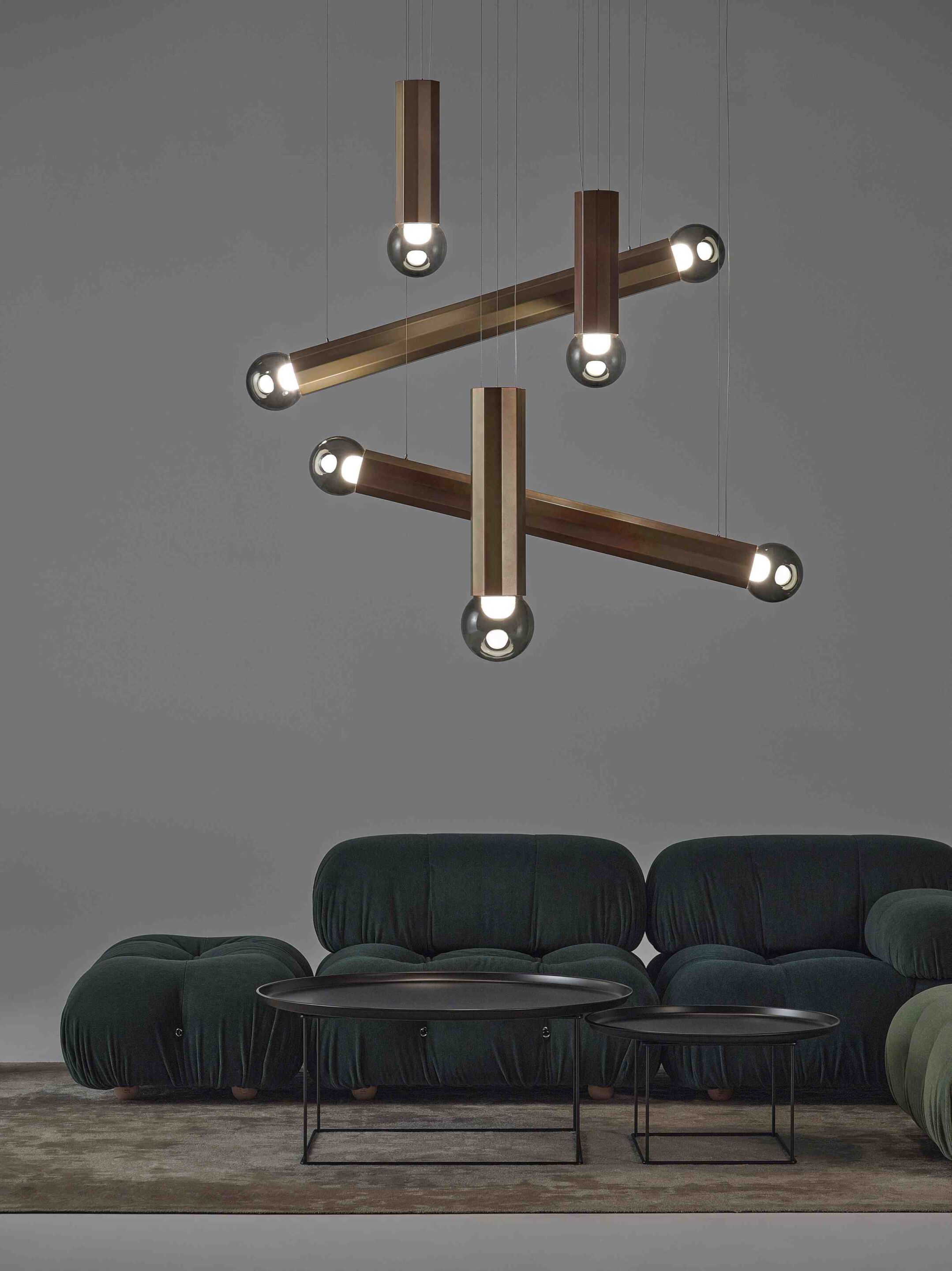 Выдувное стекло и металлический светодиодный подвесной светильник BROKIS Prisma ARCH-00087966 - Вид №15