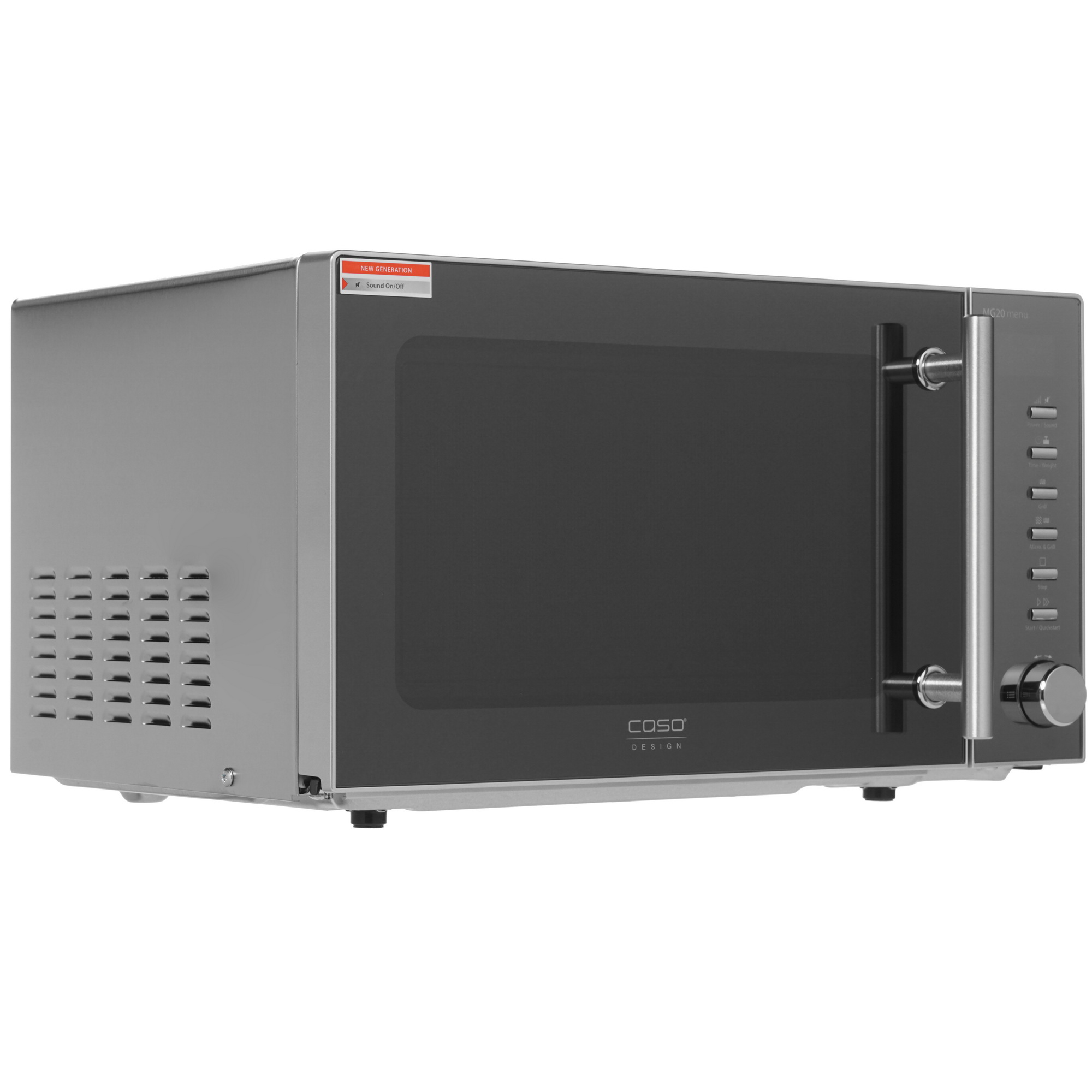 1117029 Микроволновая печь CASO MG 20 Menu зеркальный, серебристый STDN-0076890 - Вид №1