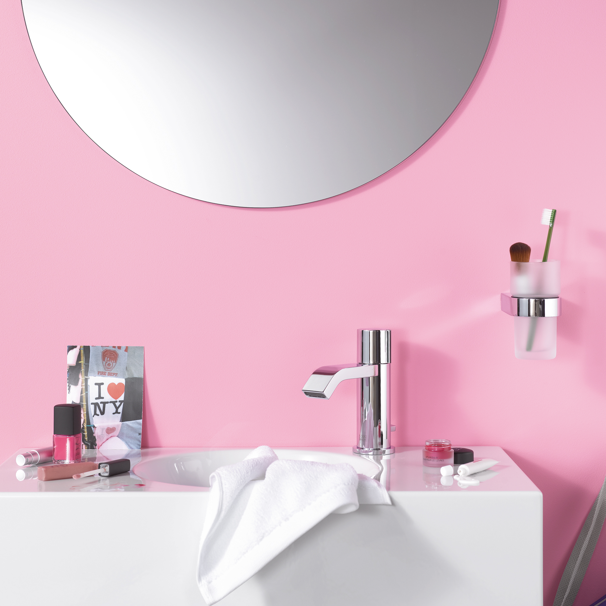 IMO Смеситель для раковины, однорычажный, со сливом, матовый хром DornBracht 33507670-93 - Вид №1