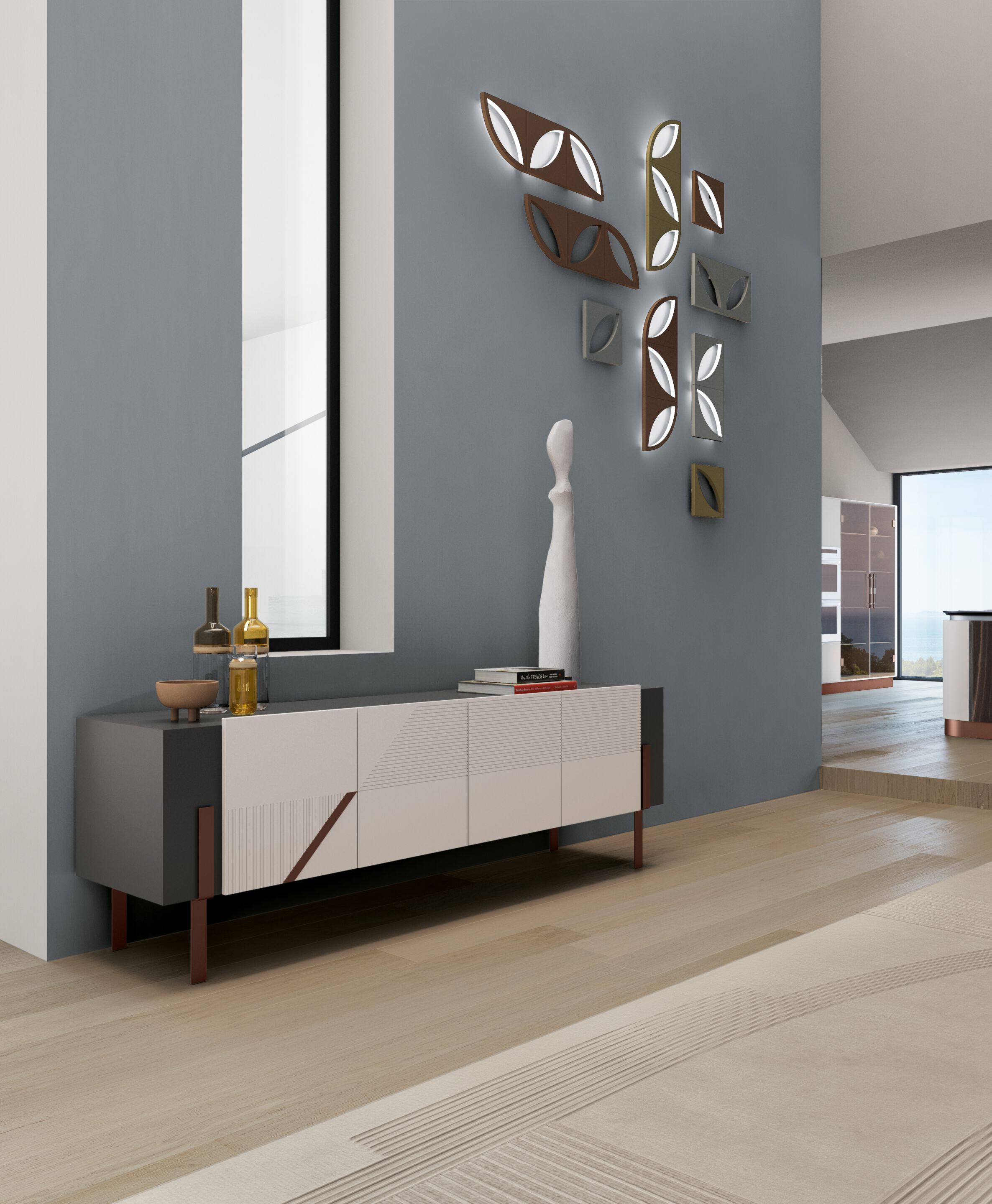 Алюминиевый светодиодный настенный светильник Bizzotto Italia ARCH-00087858 - Вид №1