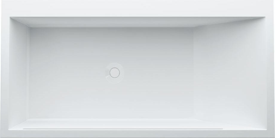 H2243310006161 Встраиваемая ванна со скрытым переливом, левосторонняя, с местом для смесителя, с панелями, solid surface LAUFEN PRO