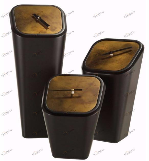 Roche Bobois Настольные часы из стали и дерева sun-id-1395590