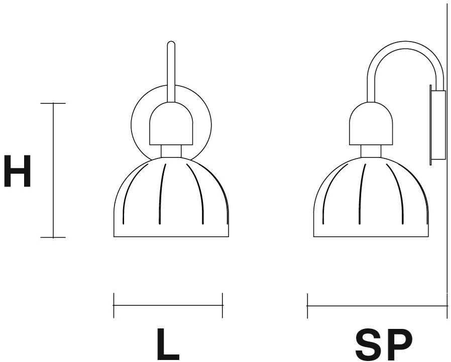 Masiero Настенный светильник из металла Cupole sun-id-1354511 - Вид №1
