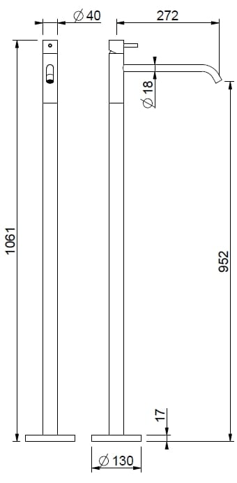 Смеситель для раковины из нержавеющей стали BEAMTECH Level ARCH-00052874 - Вид №1
