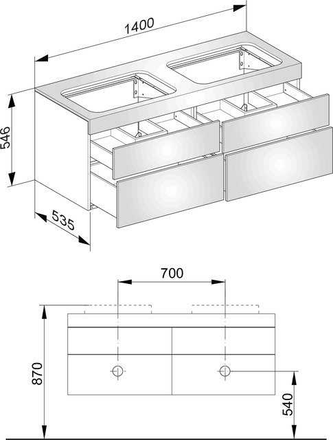 31575710000 Тумба под умывальник KEUCO Edition 400 - Вид №2