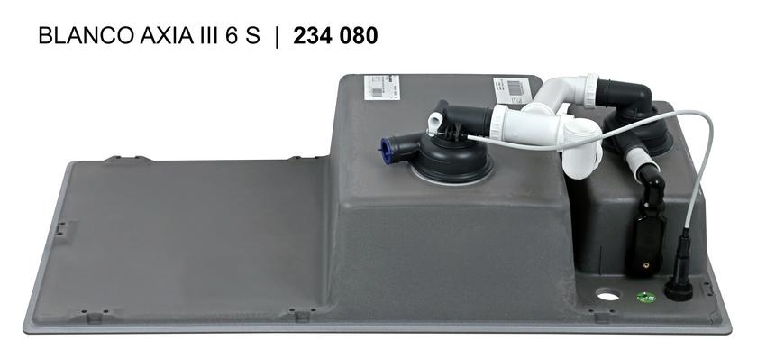 523488 Кухонная мойка Blanco Axia III 6 S-F доска ясень чаша справа, кофе  Blanco Axia Кофе - Вид №1